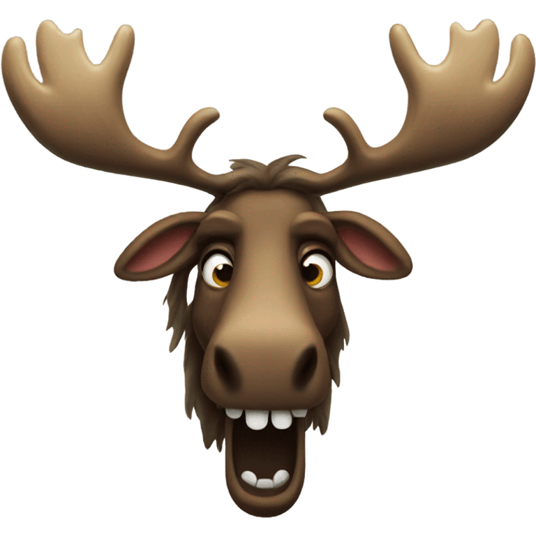 Scary moose emoji