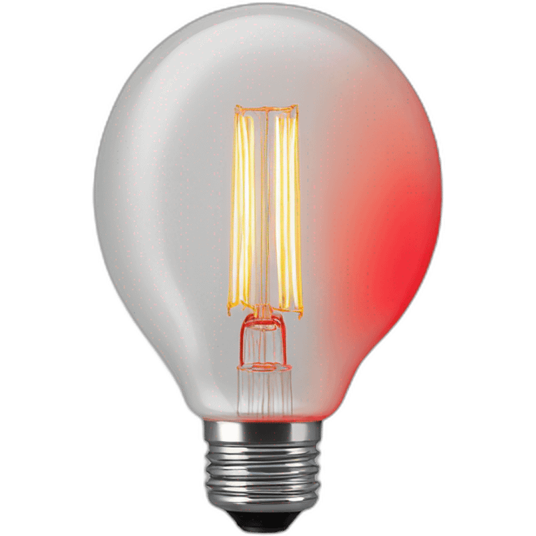 single filament led lamp red emoji