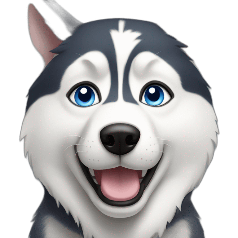 Blue eyed Husky emoji