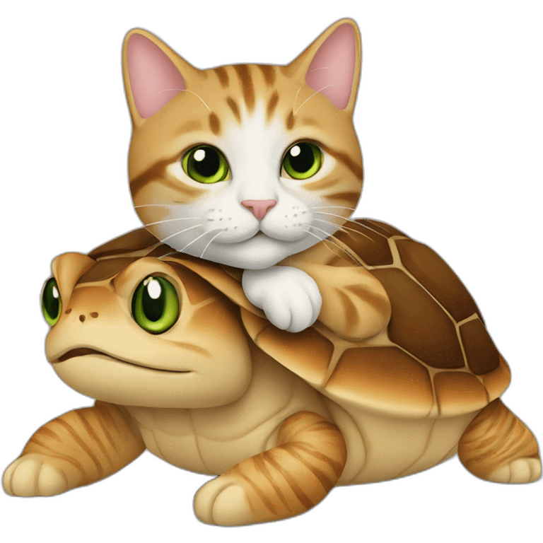 Cat sur tortue emoji