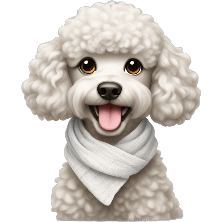 poodle with white scarf emoji