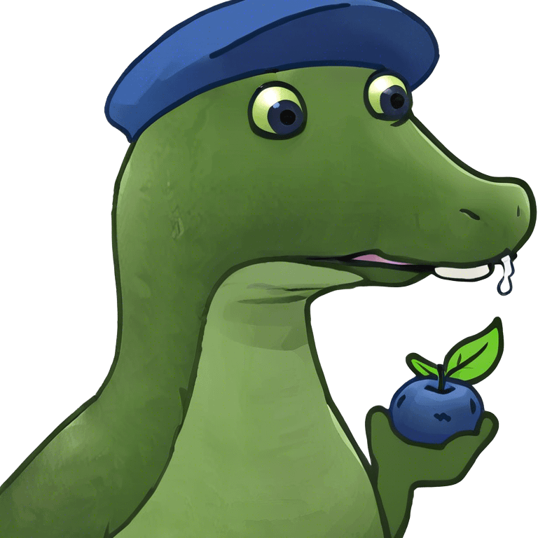 “A goose biting a blueberry.” emoji