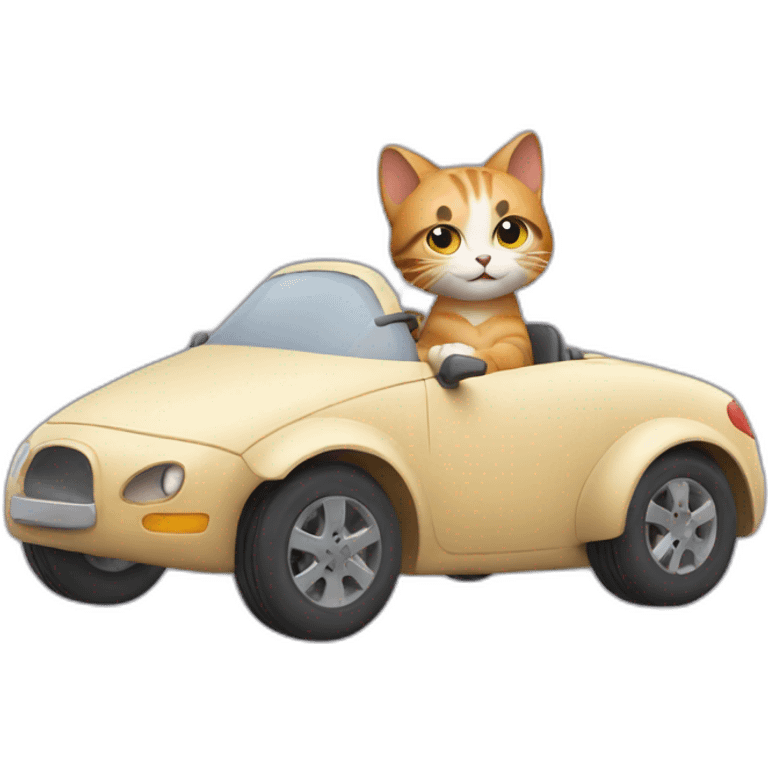 Cat riding car emoji