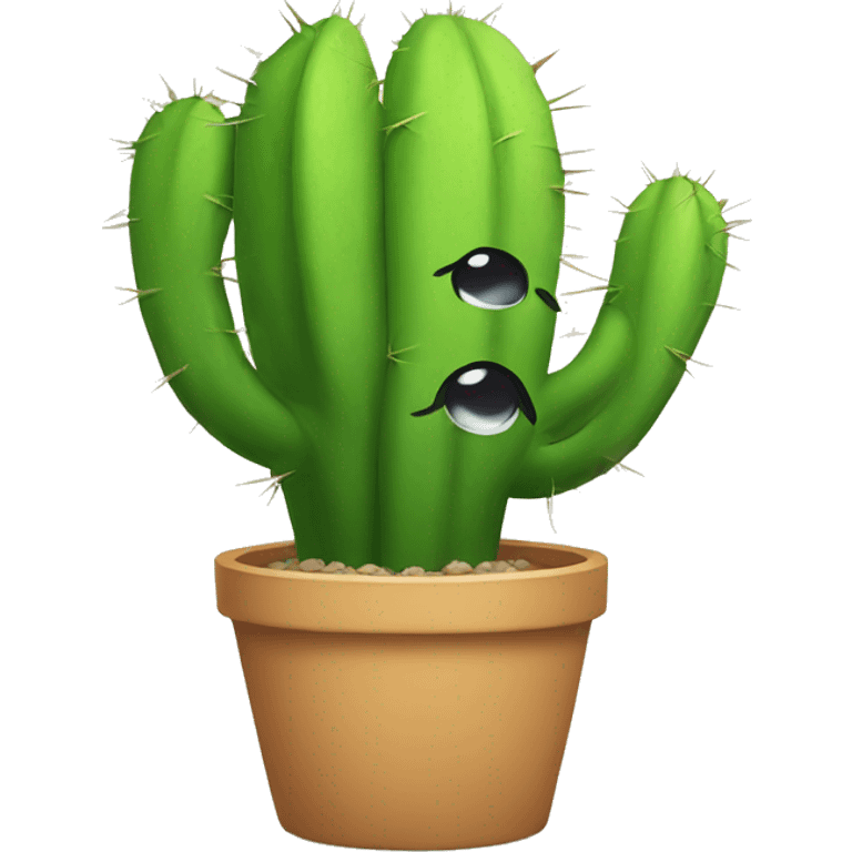 Crying cactus emoji