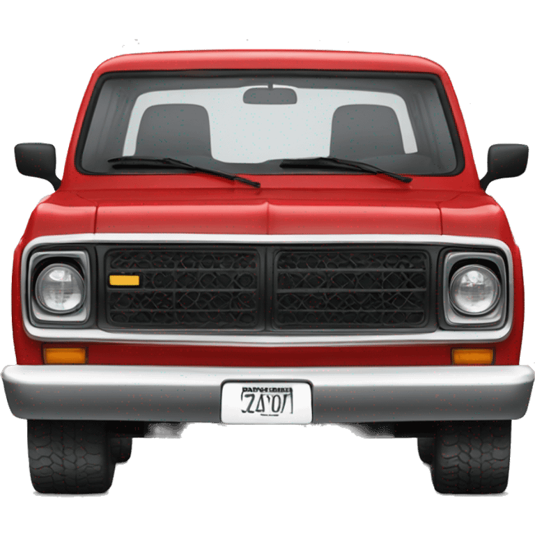 Red 1972 k5 blazer with black top emoji