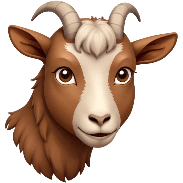 Brown goat sad emoji