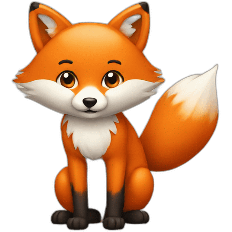 An orange fox with two tails emoji