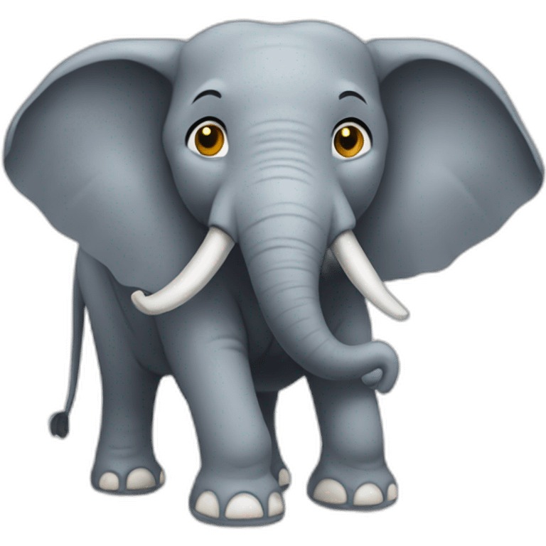 Chat sur elephant emoji