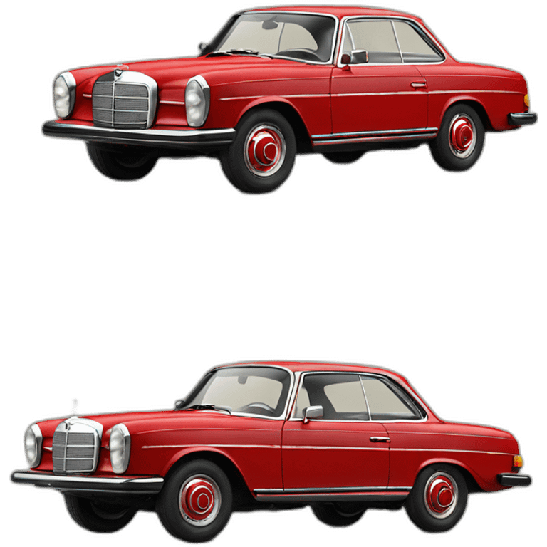 Mercedes-Coupé-vintage-red emoji