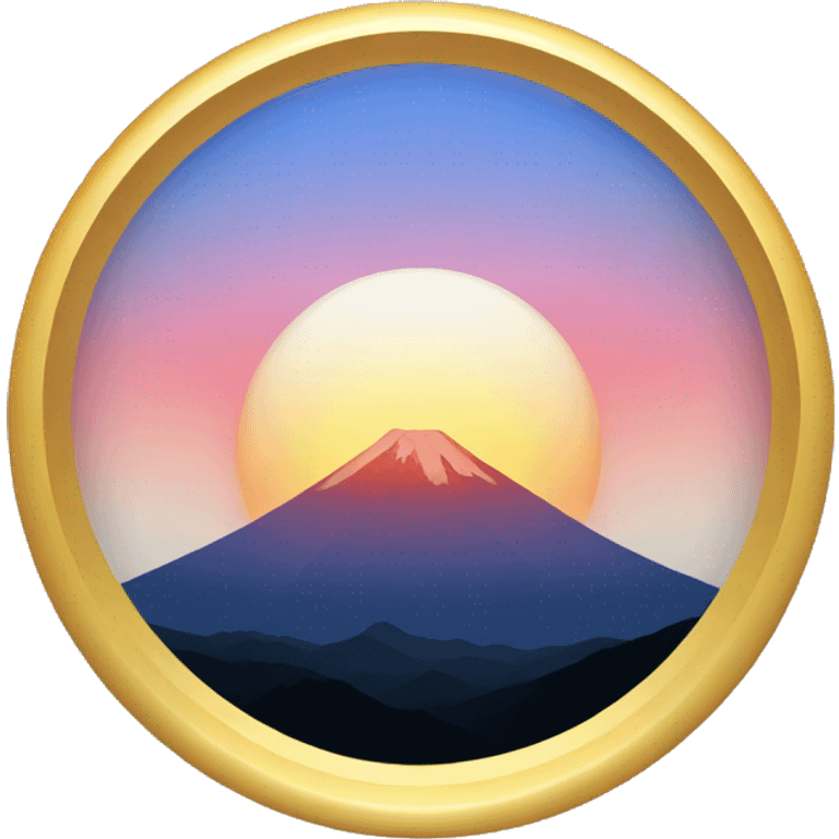 Mount Fuji sunrise emoji