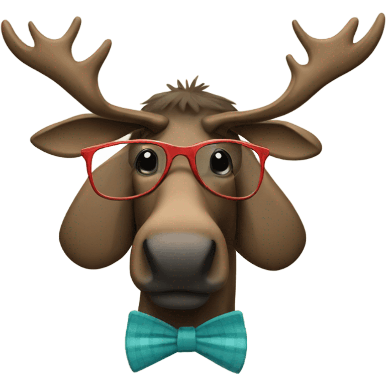 Moose with glasses emoji