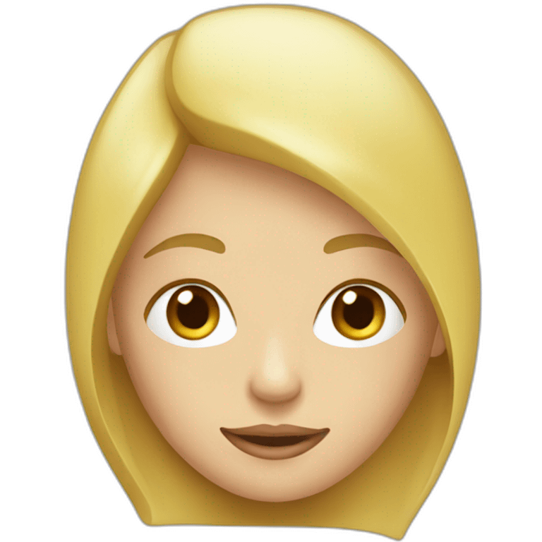 Femme blonde avec une capuche emoji