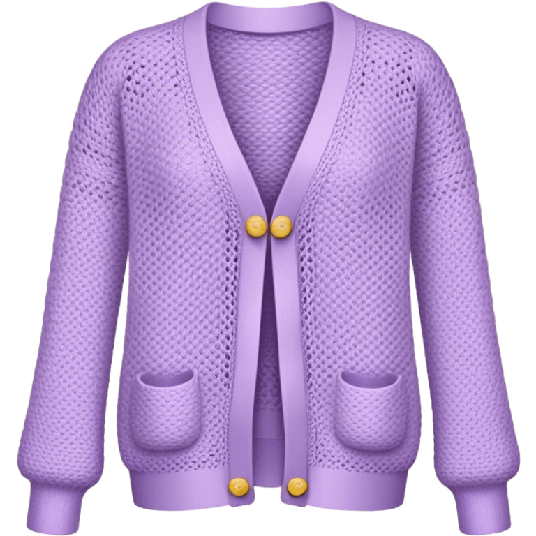 pastel purple crocheted cardigan emoji