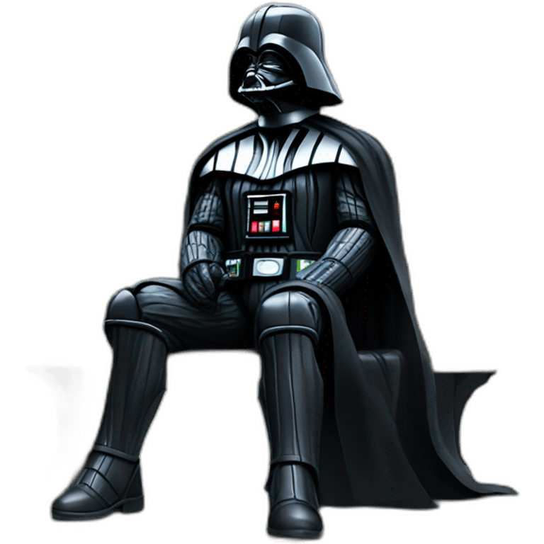 darth vader sat on a park bench emoji