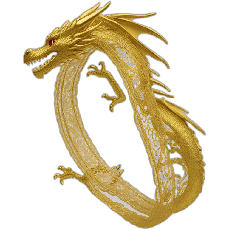 dragon cute lace gold emoji