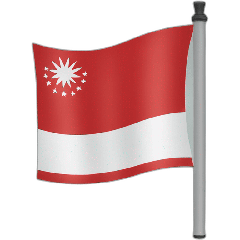 Indonesian flag with pole emoji