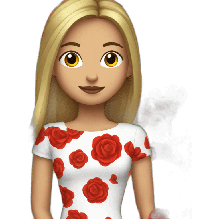 mujer-blanca-cabello-rojo-con-tijeras-papel-flor emoji