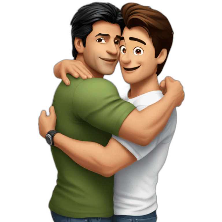 Shahrukh Khan hug with Salman Khan emoji