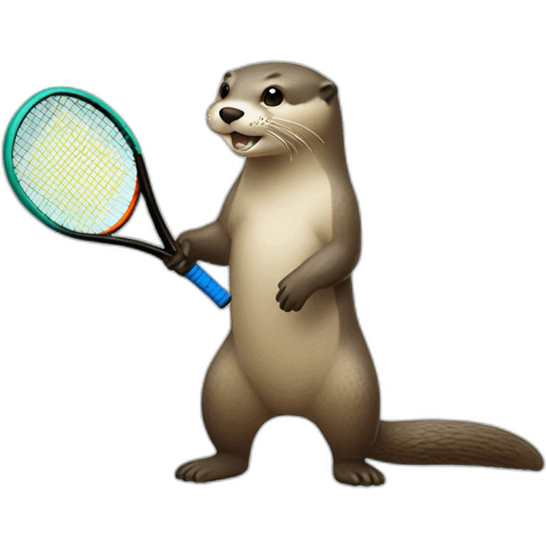 Loutre qui joue au tennis emoji