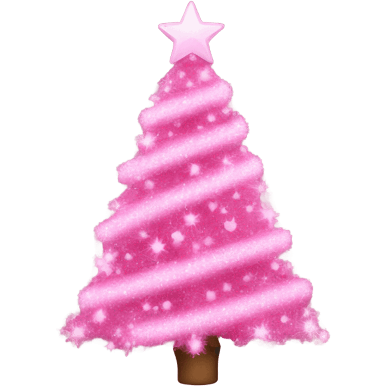 Pink Christmas tree  emoji