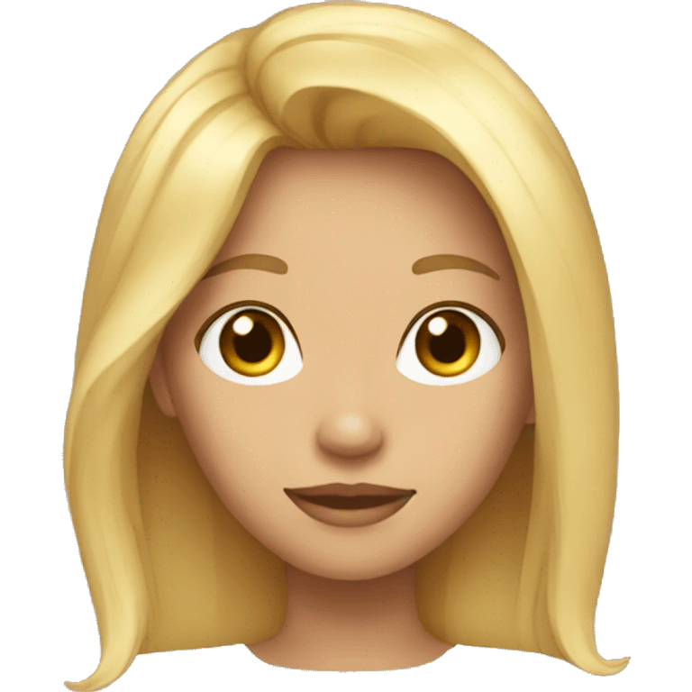 girl with blonde shirt hair emoji