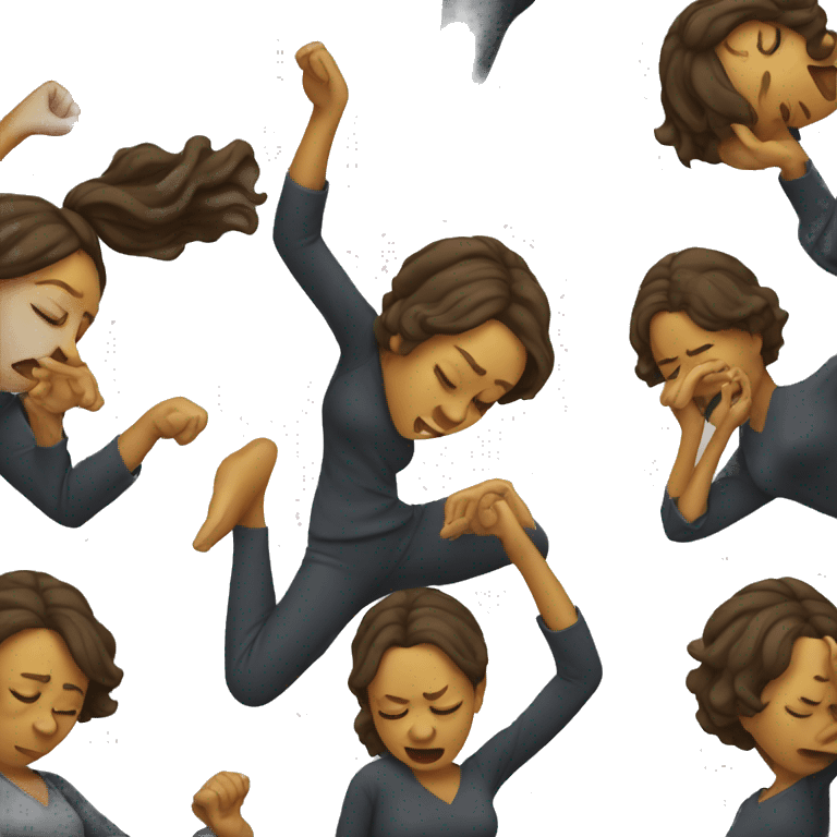 Women doing a dab emoji