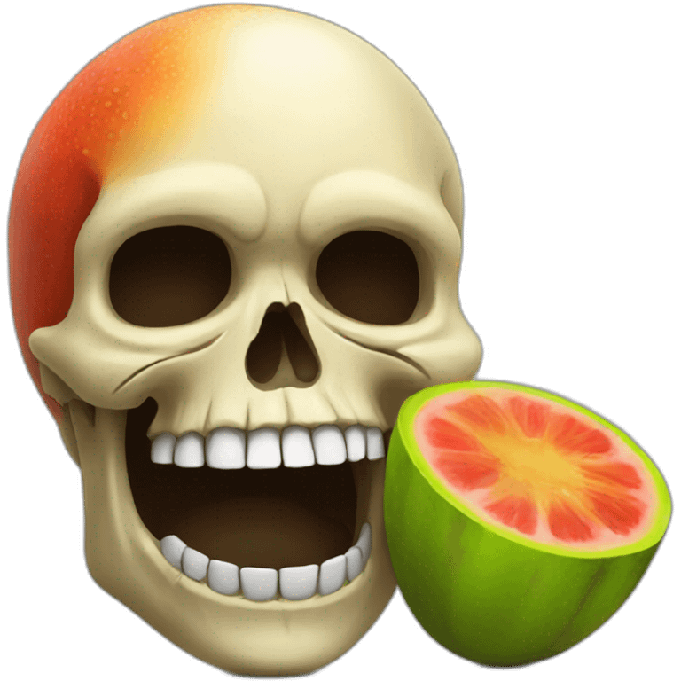 skull fruit emoji