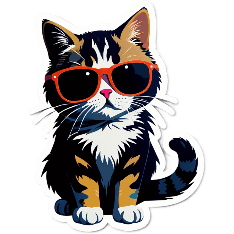 Cat with sunglasses emoji