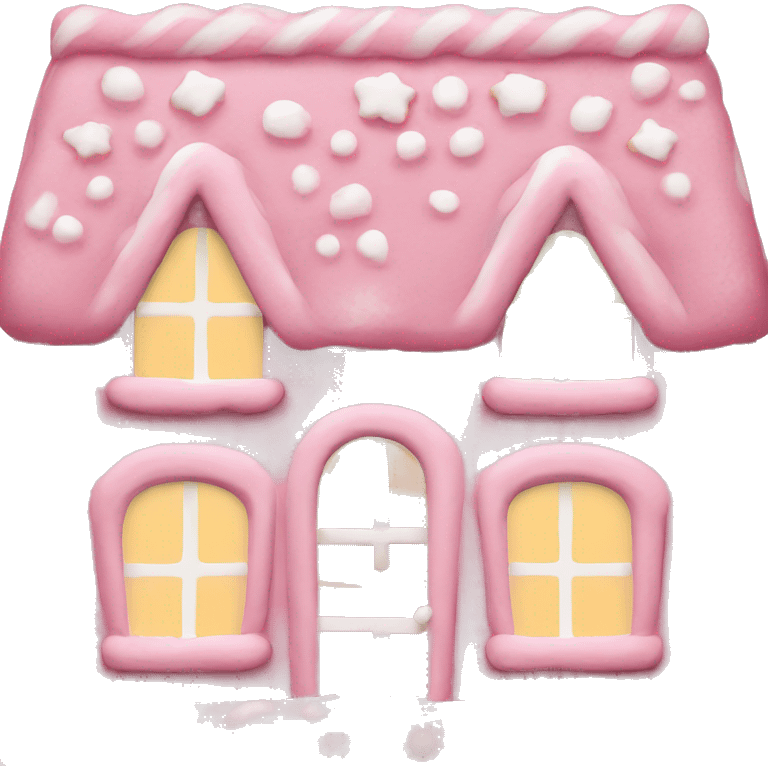 light pink gingerbread house emoji