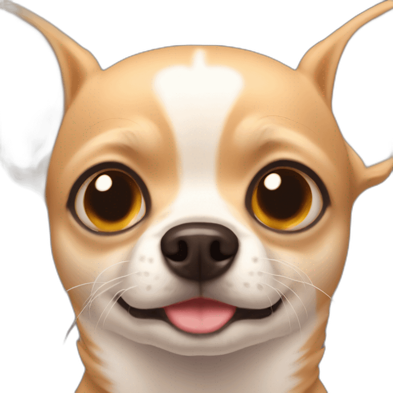 scared chihuahua face close up zoomed in emoji