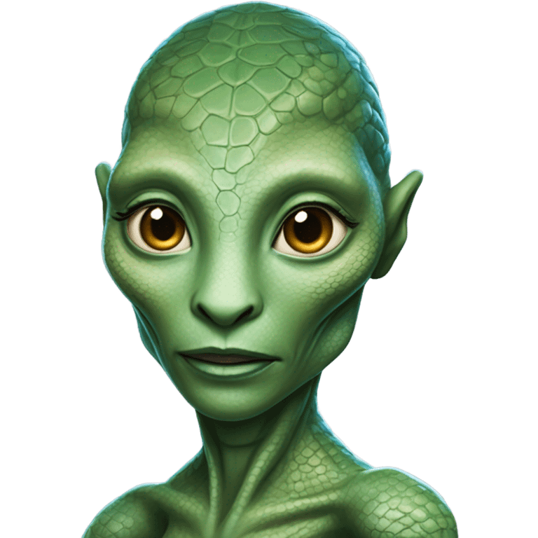 a reptilian alien woman full body emoji