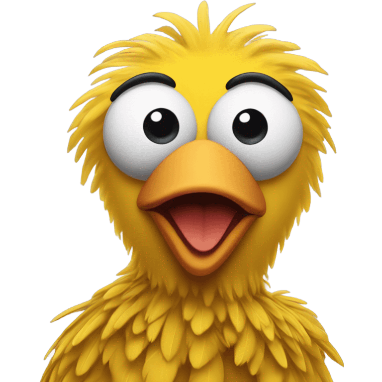 Bird yellow puppet big bird Sesame Street emoji