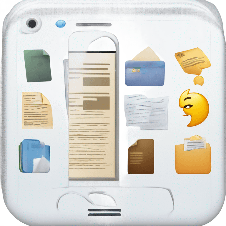 documents in phone emoji