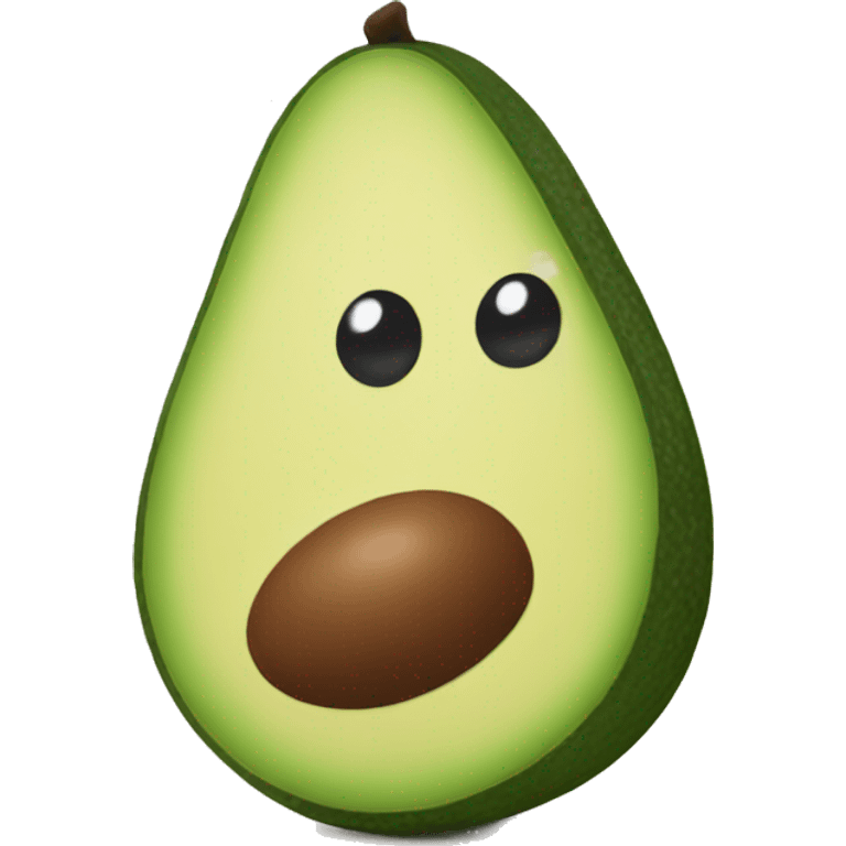 avocado with cute eyes emoji