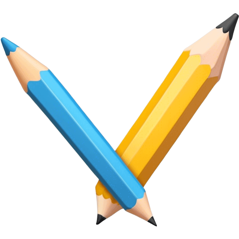 Create a 3D style pencil icon emoji