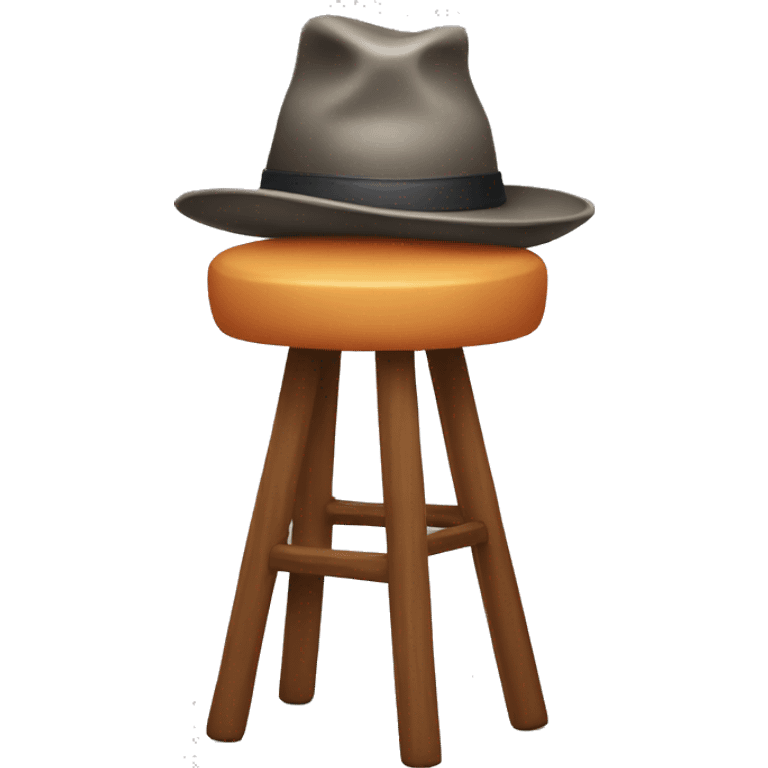 Stool with a hat emoji