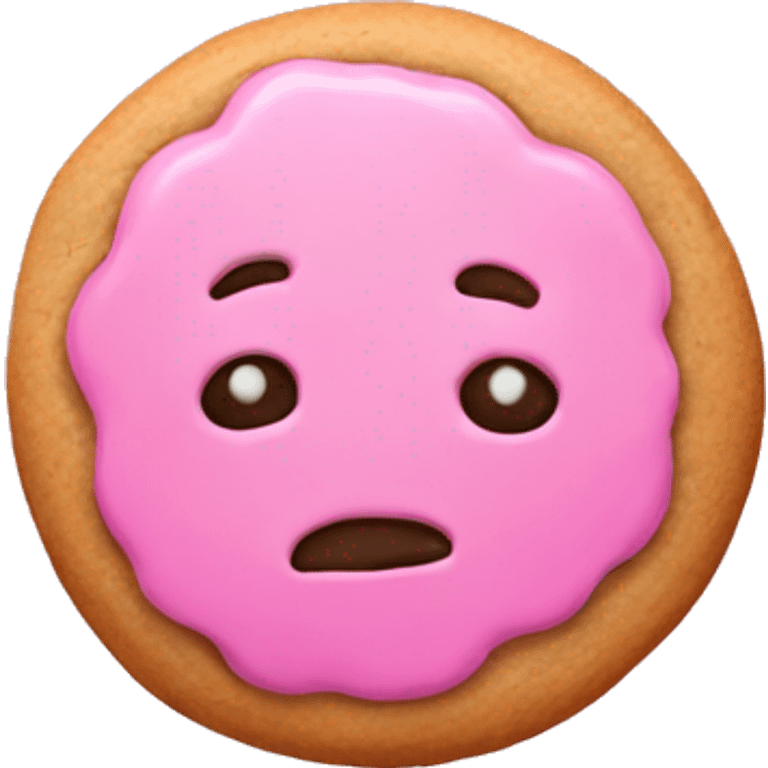 Pink cookie emoji