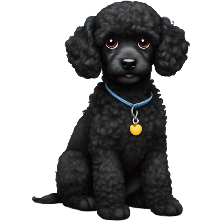 black poodle puppy emoji