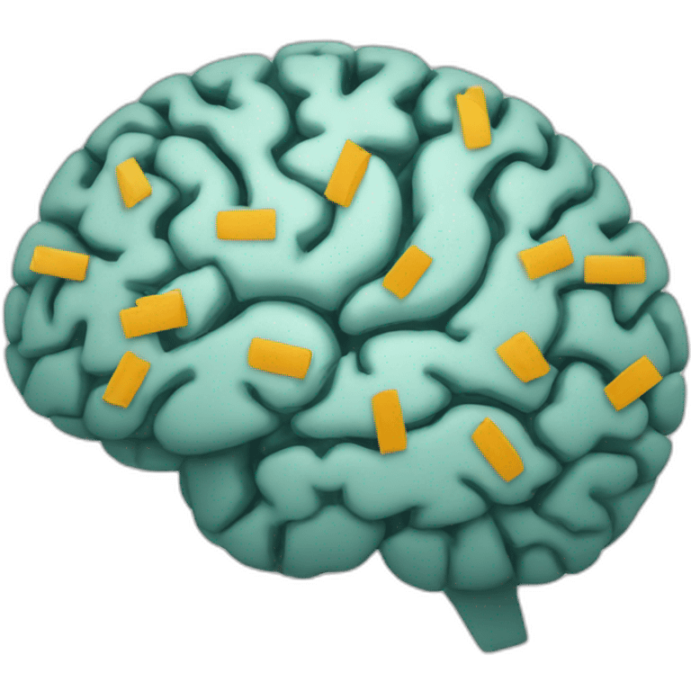 brain with small arrows circulating around it emoji