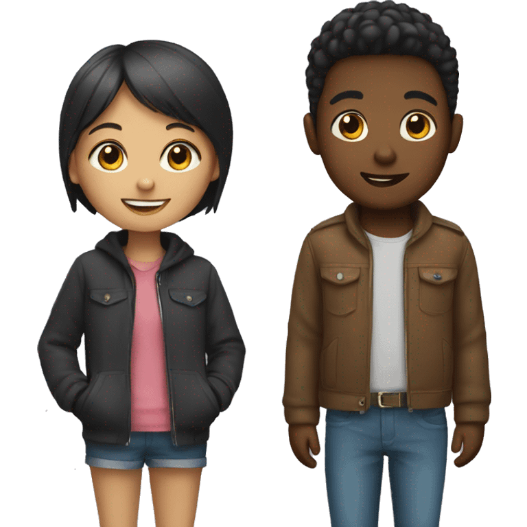 Girl and boy emoji