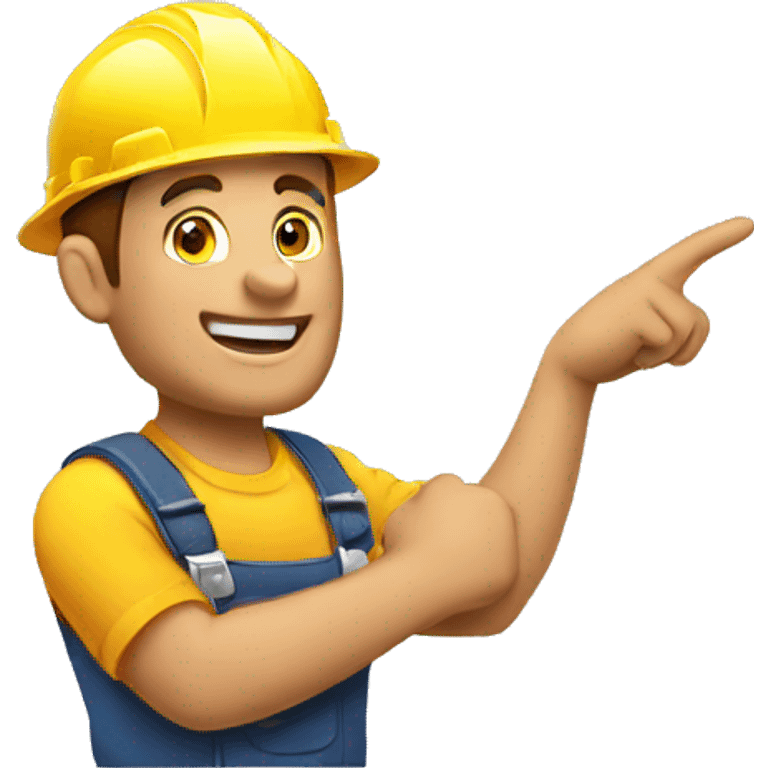 electrician pointing to the side emoji