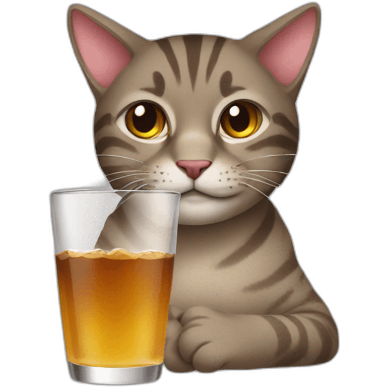 drinking cat emoji