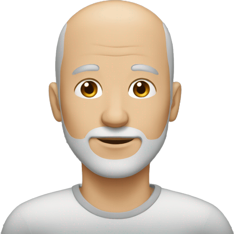 male with no hair and gray beard emoji