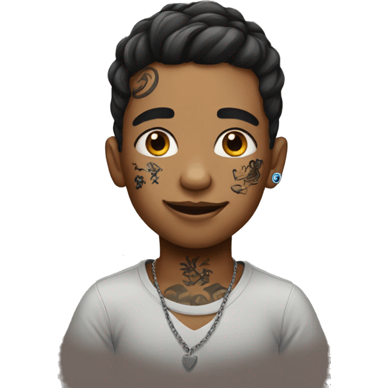 Boy with a face tattoo  emoji