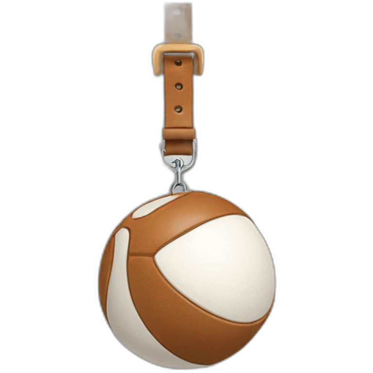 Leather strap attached to ball emoji