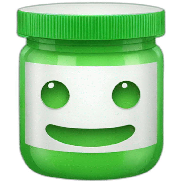 cosmetics jar green emoji