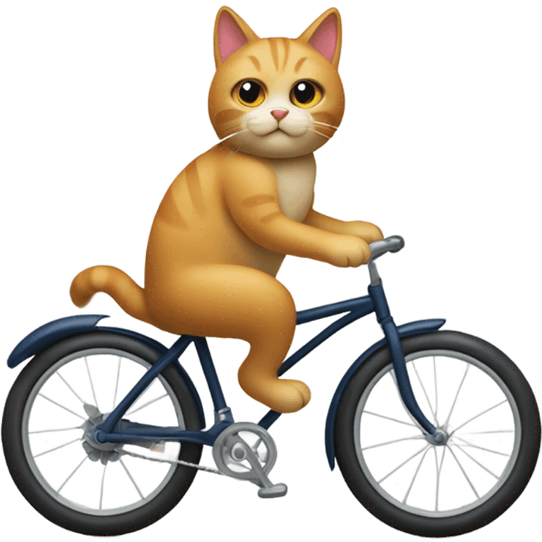 Cat riding a bike  emoji