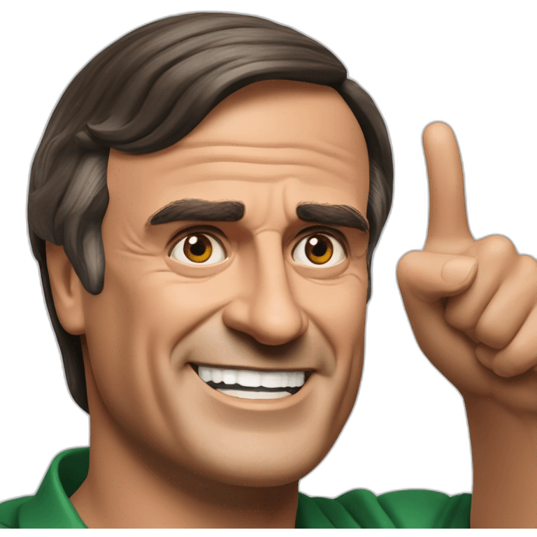 Jair Messias Bolsonaro pointing hands up emoji