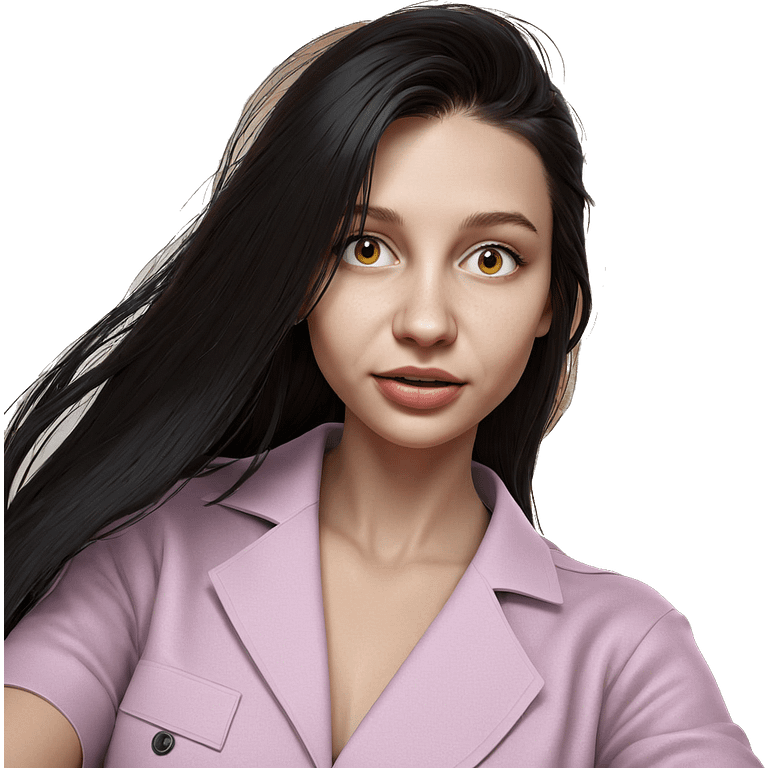 girl with long black hair emoji