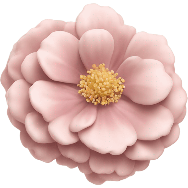 Flower ranunkel pion light pink and beige,  emoji